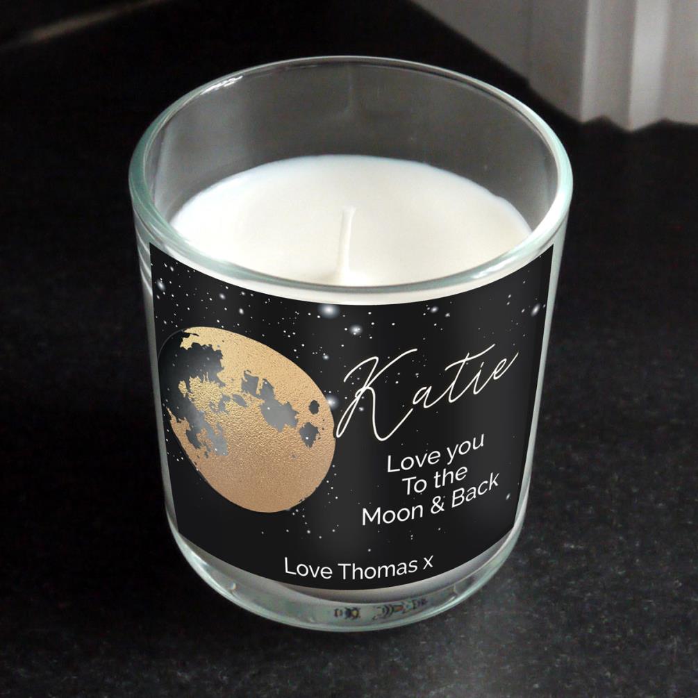 Personalised  Sun & Moon Scented Jar Candle Extra Image 2